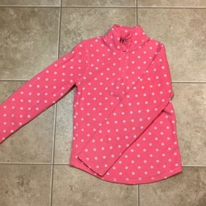 Pink and white polka dot jacket